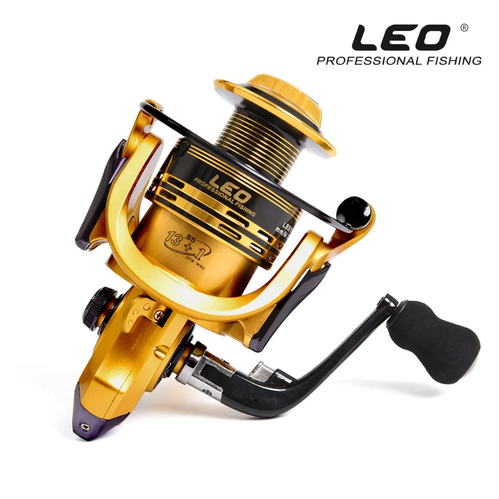 

LEO 13+1 BB 5.5:1 Metal Spinning Fishing Reel Fly Wheel For Fresh/Salt Water Sea Fishing Spinning Reel Carp Fishing Tackle