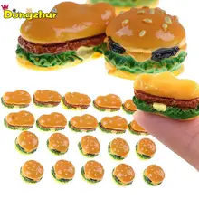 2 шт./компл. миниатюрный Кухня Ресторан Моделирование Смола Модель гамбургера Еда игрушки для кукольного домика Кухня игрушка «Сделай Сам аксессуары