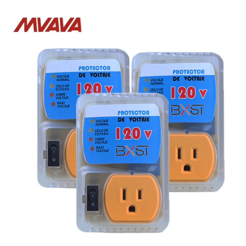 

Free Shipping,MVAVA 3 Packs US AC120V Home Appliance Socket Surge Voltage Brownout Protector Wall Receptacle Outlet Resistant