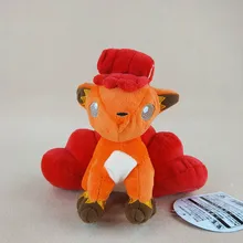 18cm Kawaii Red Vulpix With Tag Soft Stuffed Animals Doll Toys For Kids Birthday Gifts