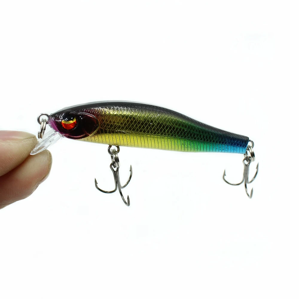 1 قطعة طعوم صيد سمك البلمة 7 سنتيمتر 5.7g باس التصيد الاصطناعي الصلب الطعم Wobblers Crankbait 3D عيون غرق البلاستيك الطعوم الأسماك pesca