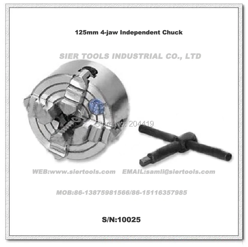 Отношение сигнал/шум: 10025 125 мм 4 кулачковый независимый Чак/Зиг C6/C6B/SC6/SX4 токарный патрон/4 нижними зажимами