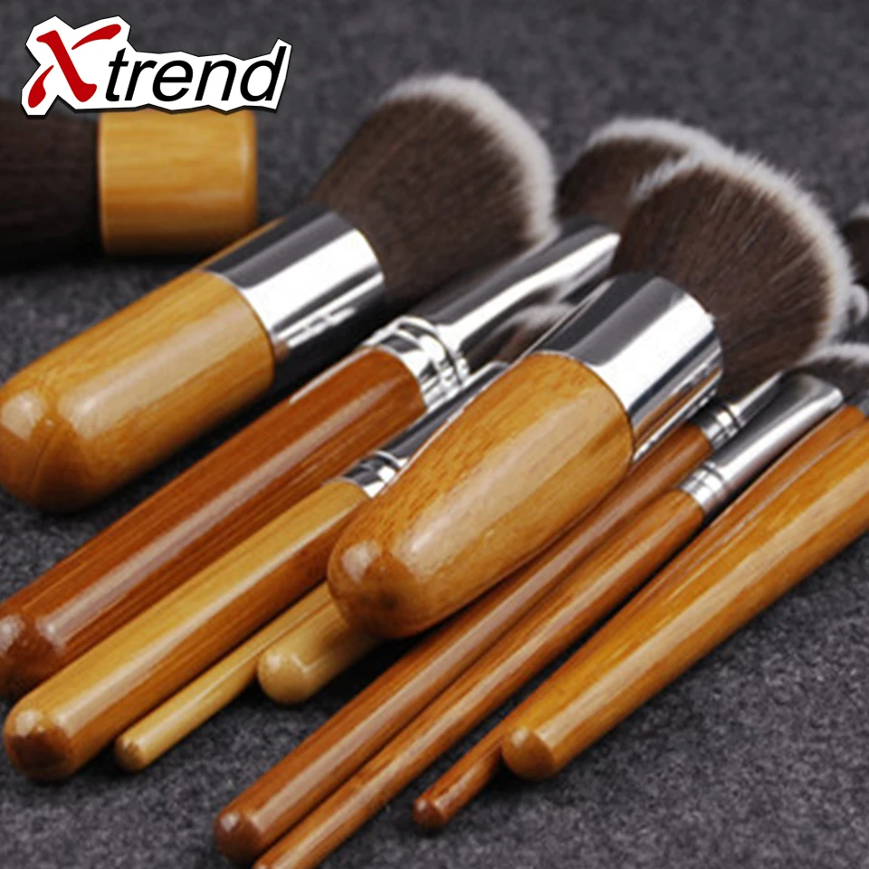 Pressionable набор кистей для макияжа Инструменты-Парфюмерия Комплект Шерсть Make up Brush Set мягкий синтетический волосы здоровыми бамбуковой ручкой