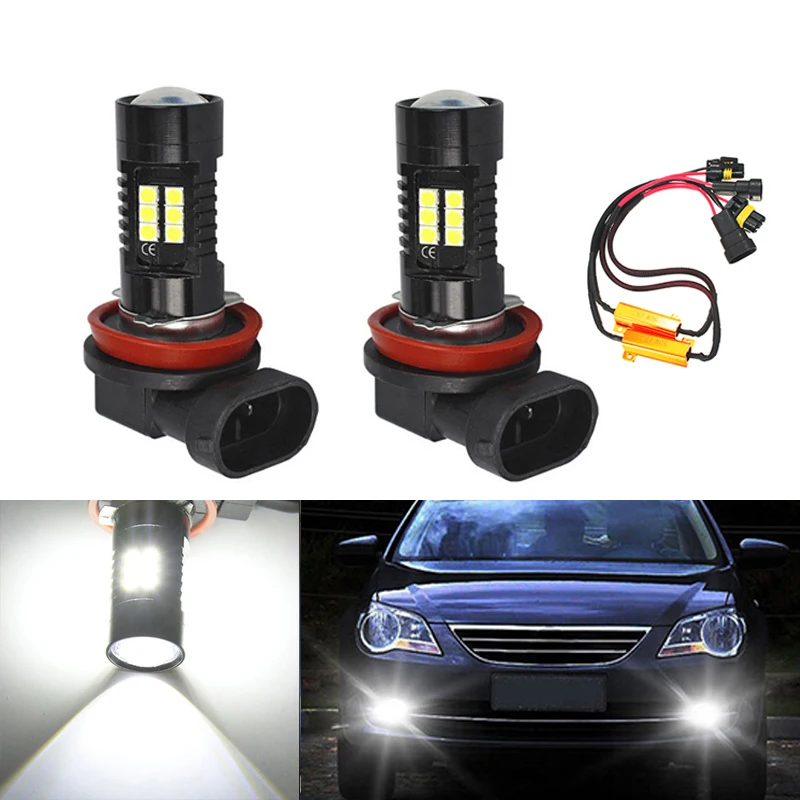 

DOTAATDW 2x 9006 HB4 3030SMD LED Fog DRL Light Bulb No Error Lamp For Volkswagen Golf 6 MK6 Scirocco T5 Transporter
