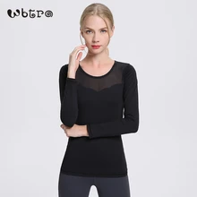 WBTRO гимнастическая майка женская одежда для фитнеса Бег Байкер упражнения тренировка рубашки спортивный топ с длинными рукавами рубашки для йоги