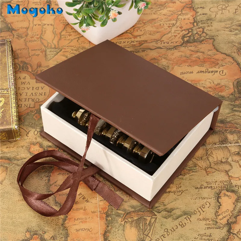 Selo de Cera Cabo de Madeira Selos de Cobre + 1x Mogoko Vintage Retro Clássico Inicial Kit Feliz Natal 6 Pçs 8 de cobre + 1x cabo de madeira