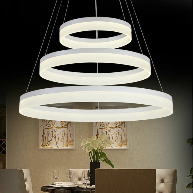 For Restaurant Foyer Bedroom Dinning Room Round Ring LED Hanging Lamp Circular PMMA Acrylic Modern For Restaurant Foyer Bedroom Dinning Room Round Ring LED Hanging Lamp Circular PMMA Acrylic Modern