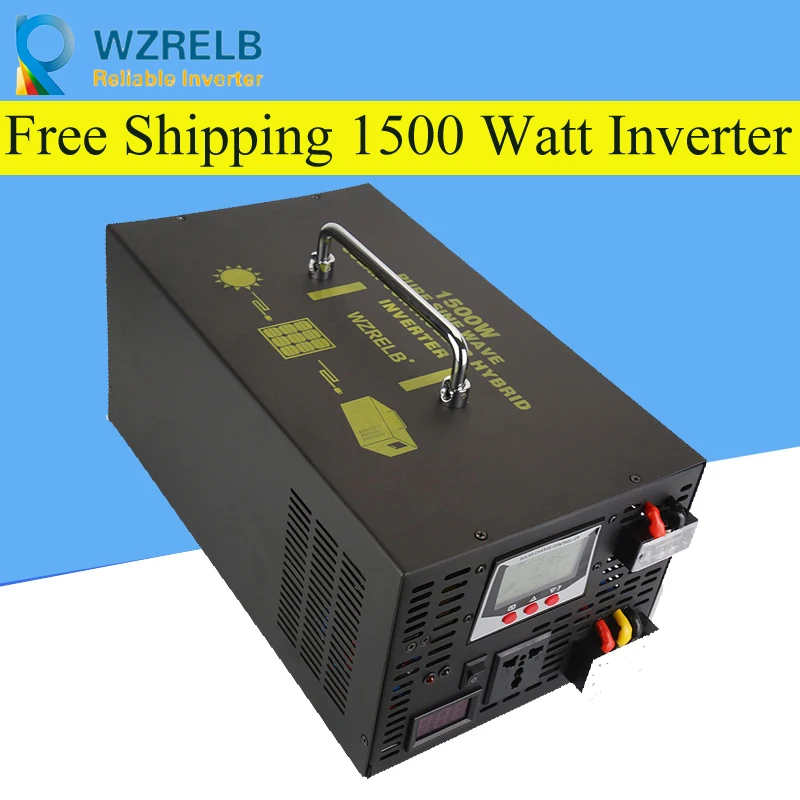 

Micro grid tie inverter 12V/24V 1500W Peak Power Inverter Voltage Convertor Transformer 48V Automatic Adaptable