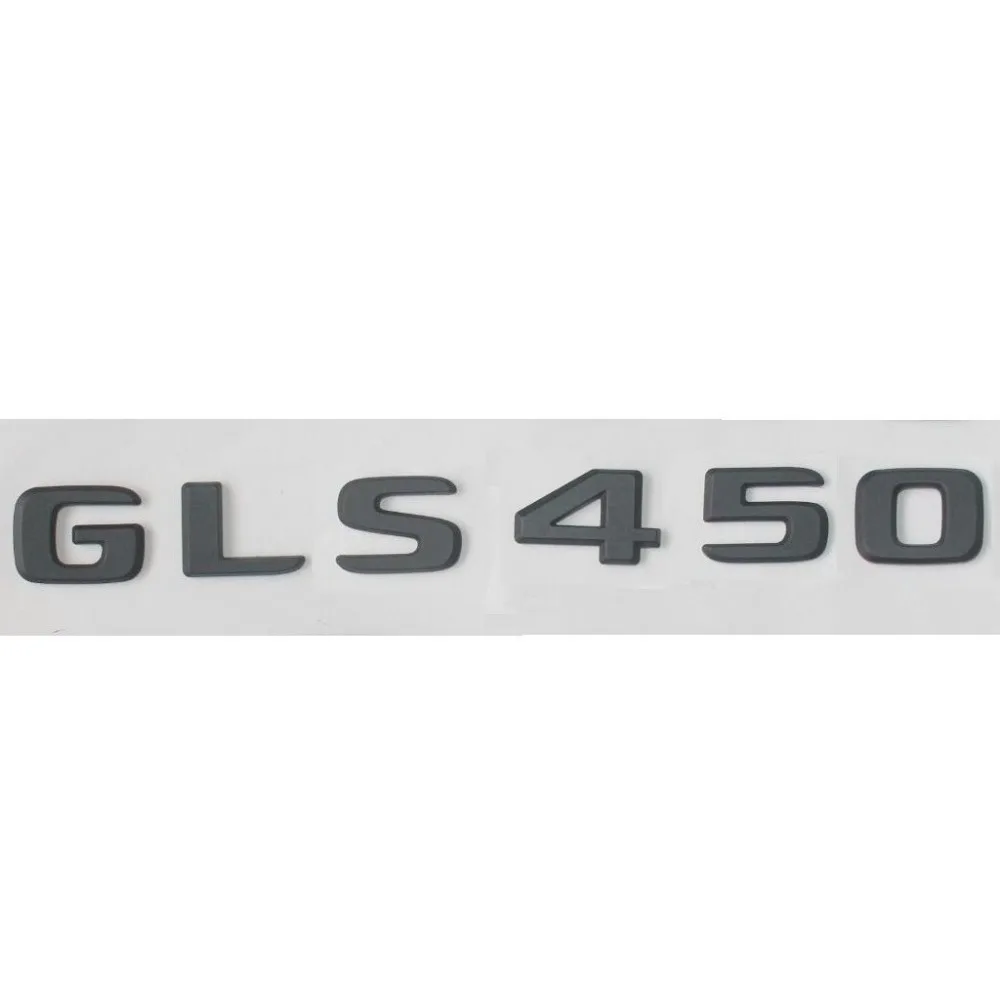 

Newest Matte Black ABS Rear Trunk Letters Badge Badges Emblem Emblems Decal Sticker for Mercedes Benz GLS Class GLS450 2017