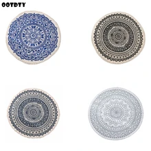 Украшенные бахромой, ручной работы круглый коврик в богемном стиле Nordic Стиль ковер Гостиная Спальня Ванная комната коврики