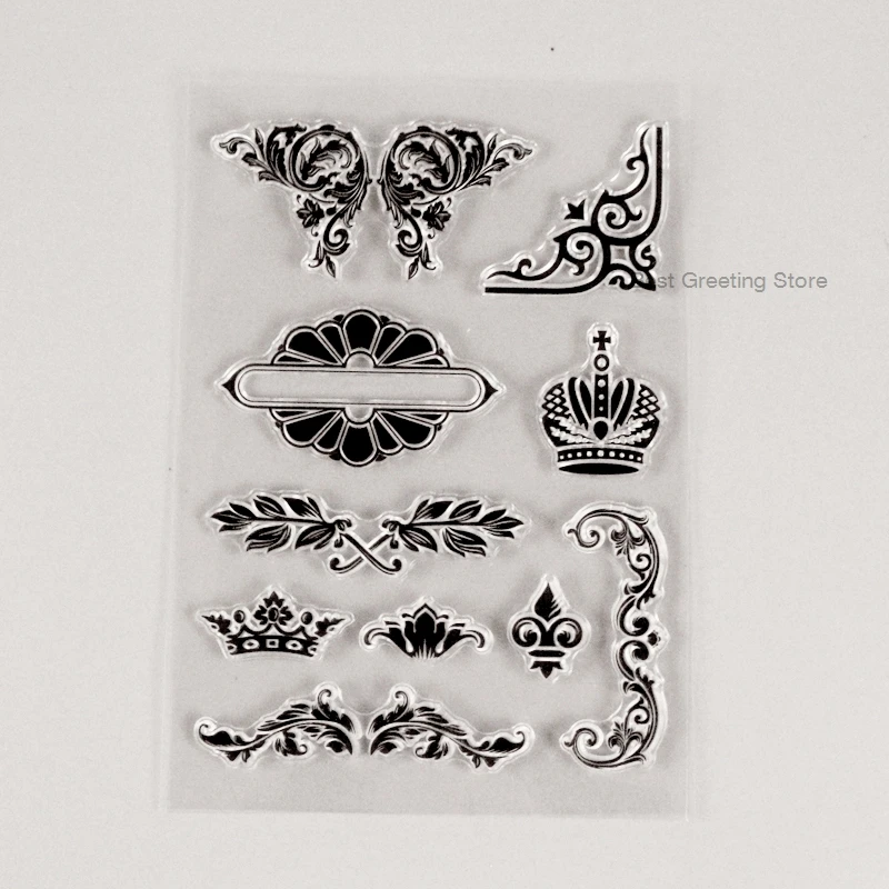 

vintage border stamps clear silicone stamps decor damask scrapbooking stamps