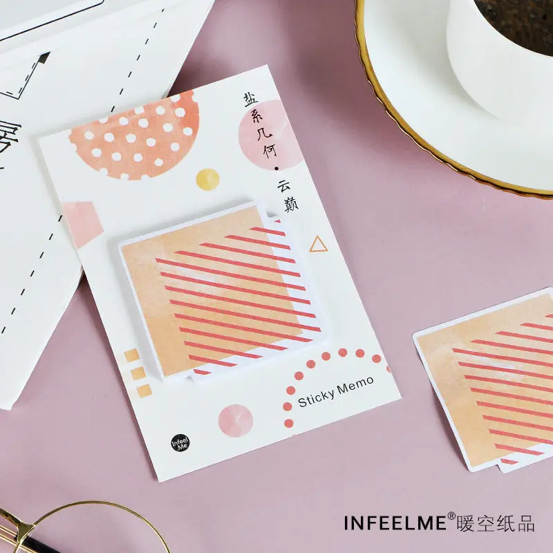 Coloffice 2 шт Kawaii геометрические бумажные блокноты дневник Скрап Наклейки на заказ