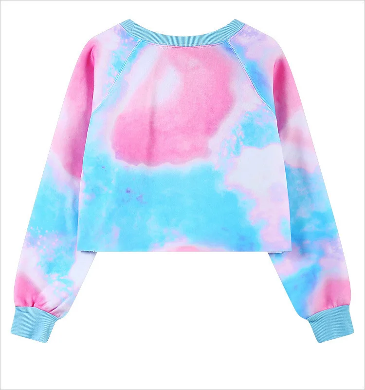 Crop top summer kawaii style letter PINK cloud blue sky printed tie dye  colorful women's t shirt Harajuku ropa mujer top gagaopt|t-shirt printing  transfer paper|dye clothingdye design - AliExpress