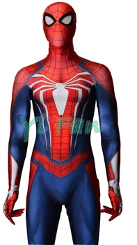 

2018 Newest PS4 INSOMNIAC Spider-man Suit 3D Print Spandex Games Spidey Cosplay Spiderman Costume Halloween For Adult/Kids