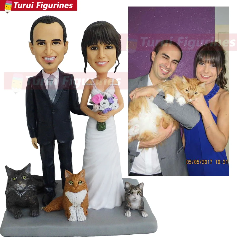 Wedding Cake Topper With Dog Figurine Wedding Cake Topper Dog And