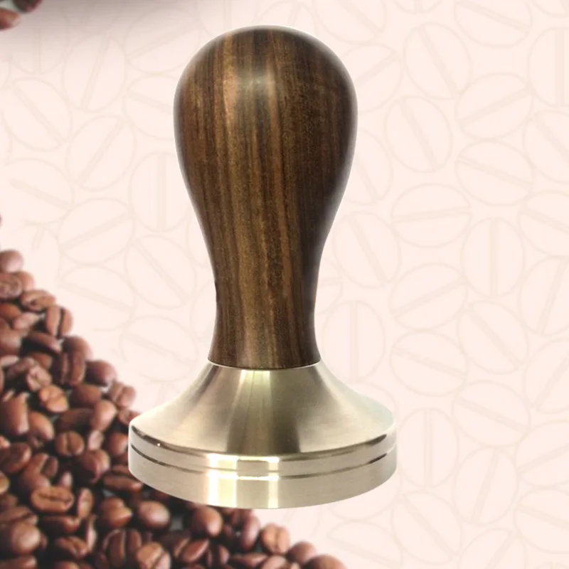 

Coffee Tamper Stamping Plate Panar Sandalwood Handle Powder Hammer Coffee Accessories 51mm RT99