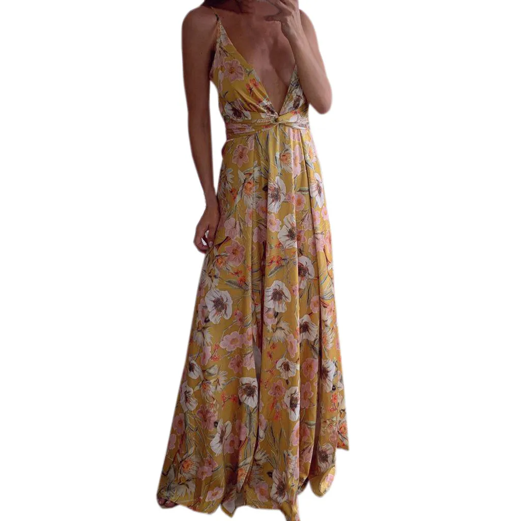 Платье для Для женщин Летнее Boho ремешками пикантные сексуальное нижнее белье с