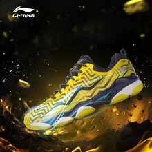 Li-Ning/Мужская профессиональная обувь для бадминтона SONIC BOOM; дышащая нескользящая подкладка; износостойкая спортивная обувь; кроссовки; AYZN011 SAMJ18