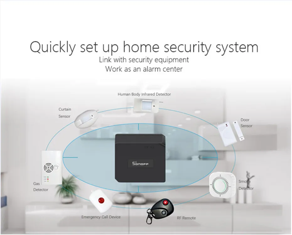 REST 2-Smart RF433 Smoke Detector,Wireless Fire Alarm Sensor,Security Alarm Protection for Home Automation,Work with Sonoff RF Bridge--