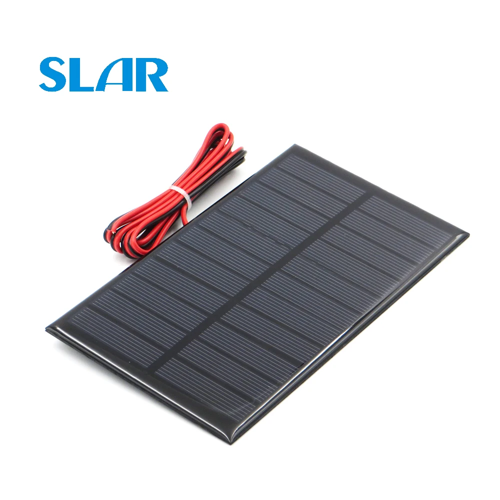 

Solar Panel Polycrystalline Silicon 5.5V 1.6W with 100cm extend cable DIY Battery Charger Module Mini Solar Cell wire toy