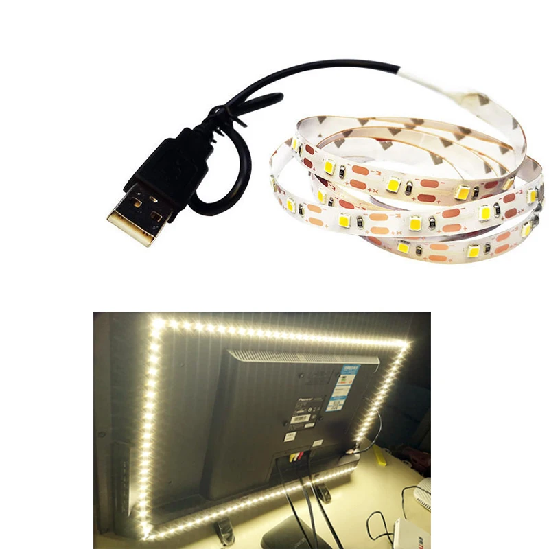 5V полосы светодиодный светильник лента SMD 2835 3528 RGB Водонепроницаемый 1 м 5 DC 60