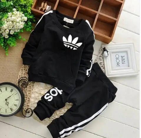

Brand kids Boys Girls Clothes Sets Autumn Casual Child Clothing Suits Sweatshirts pants 2 pcs Baby Sports Clothes Suits