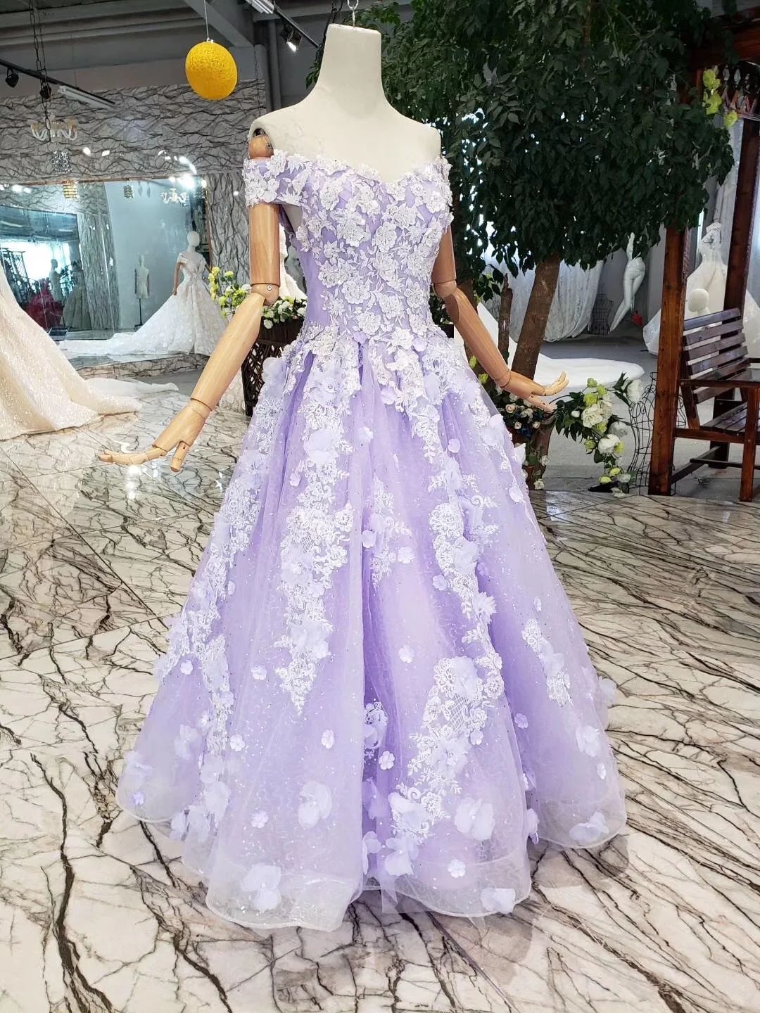 Vestido Festa Longo 3d Цветы до колена/длинное платье Кружева Аппликации платья подружки невесты с бусинами Фиолетовый Тюль Кружева сзади Выпускные платья