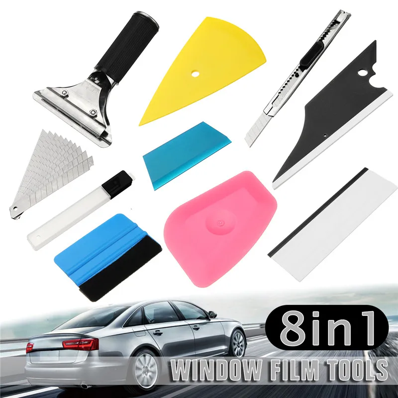 8in 1 Vinyl Car Film Wrap Tool Kit universal for Auto Fiber Glass