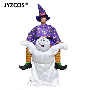 

Inflatable Suit Rider on Devil Ghost Costumes Blow Up Scary Halloween Costumes Party Club Men Women Funny Suits One Size Unisex