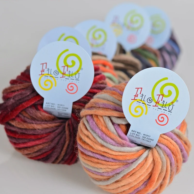 Filo Filu Brand 100 Wool Yarn Hand Knitting Yarn Knitting Space Dye