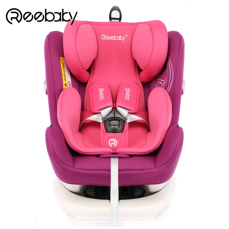 Eebaby 360 градусов свободное вращение автомобиля детское безопасное сиденье ISOFIX интерфейс ребенок может уложить детское автокресло высота Adjustable0-12Y - Цвет: pink