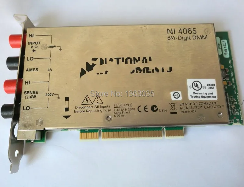 Карта PCI-4065 DAQ для NI 4065 6-1/2 цифр DMM протестированная Рабочая