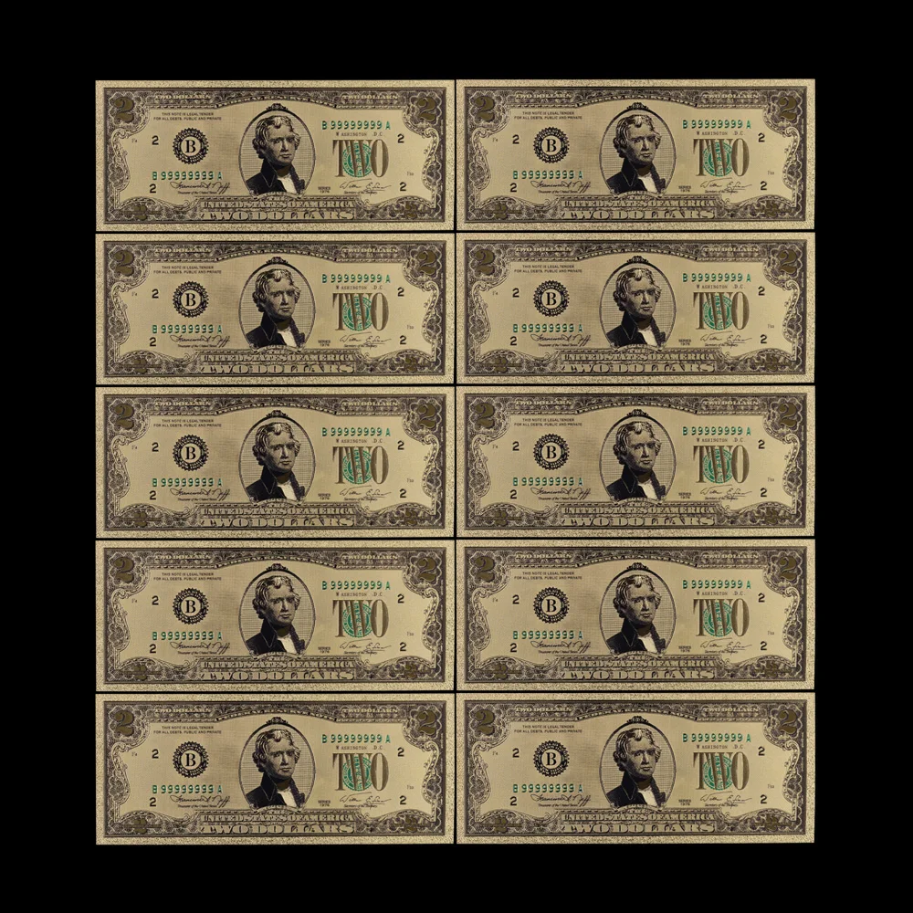 10 шт 1 млрд золото банкноты алюте долларовая Золотая банкнота Валюта Билл Бумага Сумочка для денег и монет медаль с покрытыем цвета чистого 24 каратного Соединенные Штаты Америки - Цвет: style 2