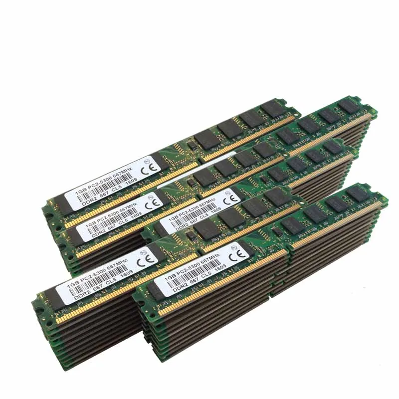

NEW 50X1GB 1GB PC2-5300 DDR2 667 667Mhz 240pin DIMM Dekstop Memory DDR2 Low Density RAM Free shipping