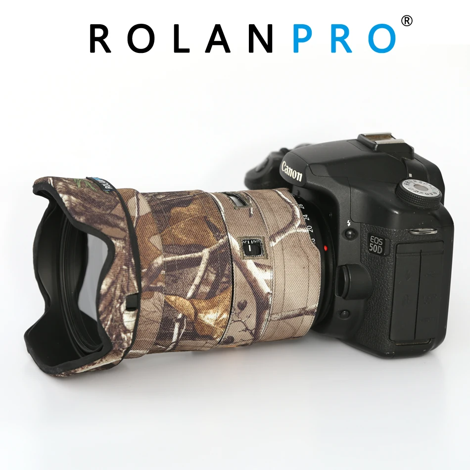 ROLANPRO Lens Camouflage Coat Rain Cover for Canon EF 16 35mm F/2.8L