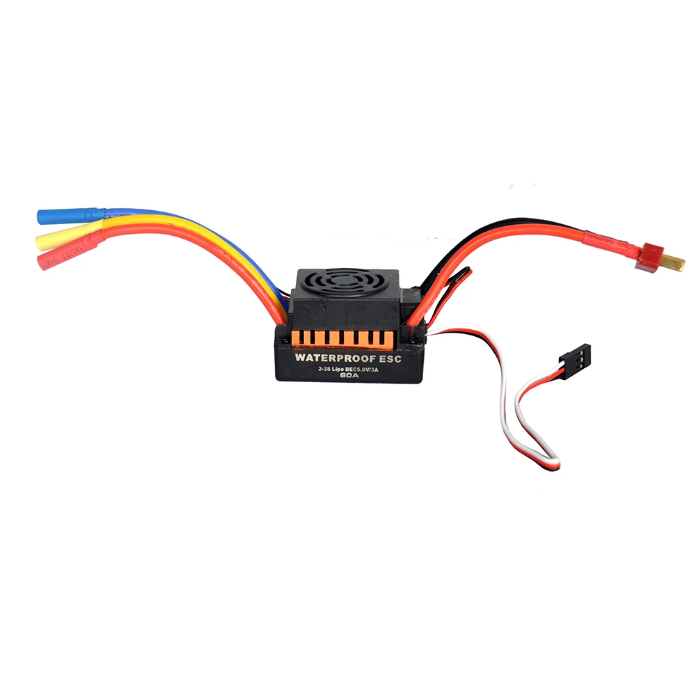 OCDAY Waterproof 60A RC Brushless ESC BEC Car Parts Electric Speed Controller with 5.5V 3A BEC for 1/10 RC Car Truck-in Parts