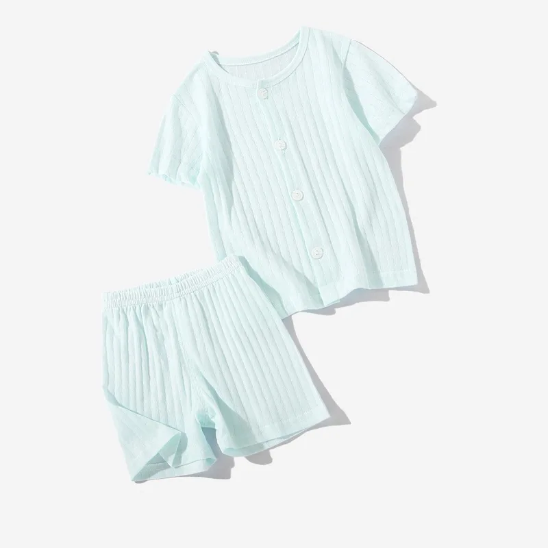COOTELILI Cotton Baby Boys Clothing Children Summer Boys Clothes Sets Solid Kids Boy Clothing Set T-shit+Pants Summer Suits  (1)