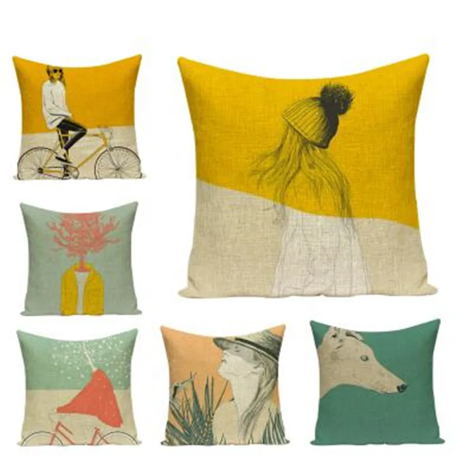 القطن الكتان غطاء وسادة ديكور المنزل ل مكتب الرئاسة صوفا رمي سادة القضية ديكور الرجعية الكرتون الشمال 45x45 سنتيمتر e1434 القطن الكتان غطاء وسادة ديكور المنزل ل مكتب الرئاسة صوفا رمي سادة القضية ديكور الرجعية الكرتون الشمال 45x45 سنتيمتر e1434