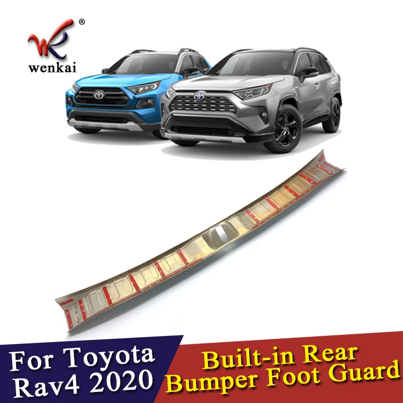 Аксессуары для Toyota Rav4 2019 2020 внутренняя накладка на бампер из нержавеющей стали