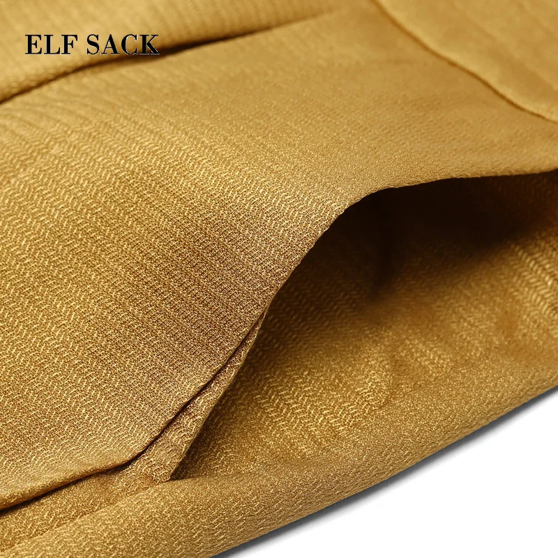 Женские штаны шаровары ELFSACK однотонные повседневные средней длины с эластичной