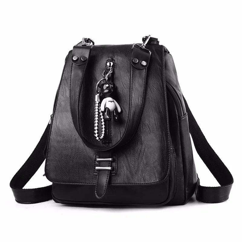 

2019 new han edition tide joker character soft leather leisure travel bag bag fashion female