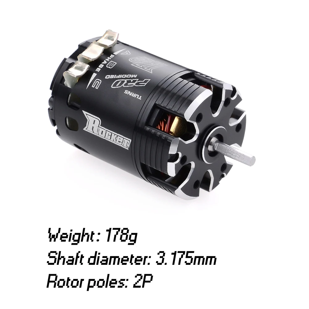 

SURPASSHOBBY Rocket 540 V2 10.5T 13.5T 17.5T 21.5T Sensored Brushless Motor for Spec Stock Competition 1/10 1/12 F1 RC Car