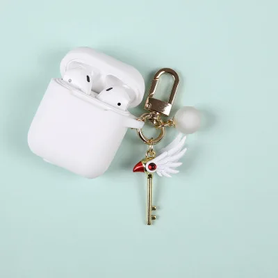 Модные Cardcaptor Sakura Брелок «Сакура» силиконовый чехол для Apple Airpods протектор для наушников Брелок «Обложка» - Цвет: CE-4