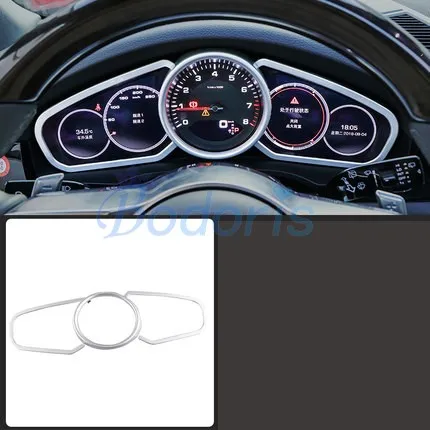 Для Porsche Cayenne интерьер приборной панели дисплей вождения компьютера отделка рамы автомобиля аксессуары для укладки - Название цвета: Серебристый