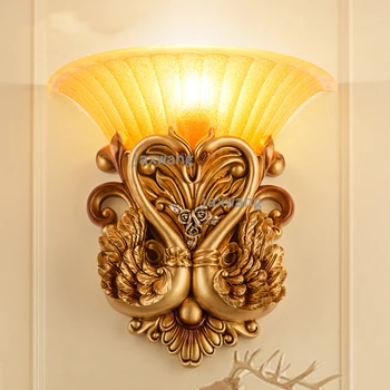 

Modern LED Resin Swan Wall Lamp Europe Living Room Bedroom Bedside Wall Lights Lighting Wedding Decorative Sconce Lamps Fixtures