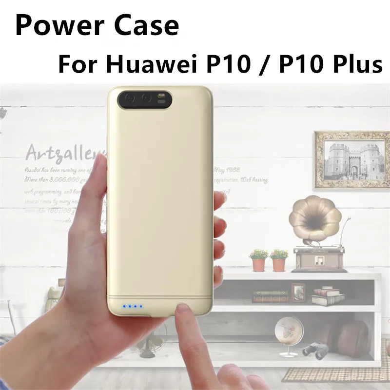 

Luxury Metal Bumper Shockproof External Charger Cases For Huawei P10 P10 Plus Battery Backup 6000mAh Power Bank Case Cover