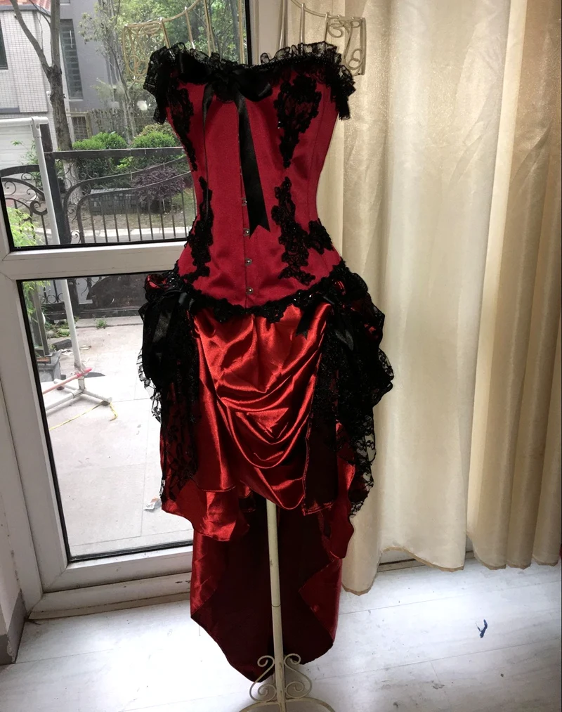 Sexy Red Prom Dresses 2018 Burlesque Corset Dresses For Women Evening Party Dresses For Girls 2 - 