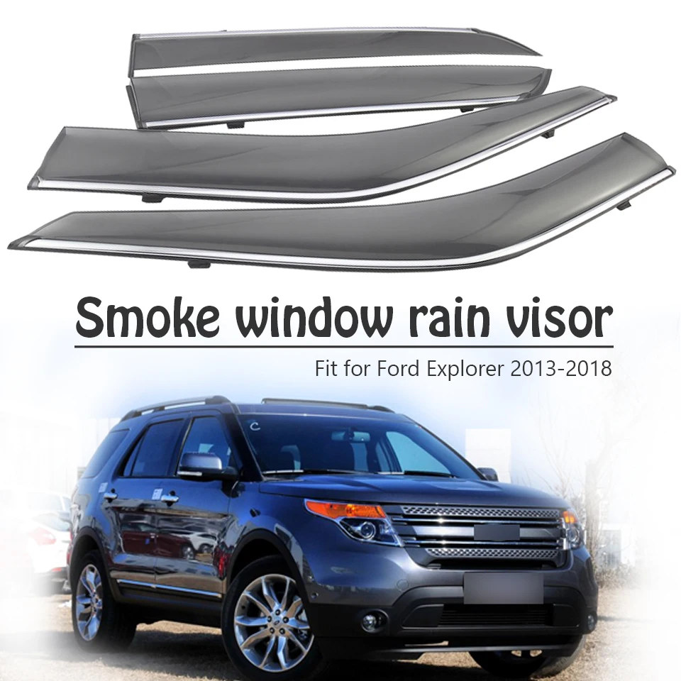 MCrea 4 шт. ABS автомобильный дымовой оконный солнцезащитный козырек-отражатель для Ford Explorer 2013 аксессуары