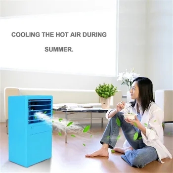 

Mini Air Conditioning Fan Low Noise 3 Wind Speeds Cooler Digital Cooling System Timing Air Humidifier for Home Office