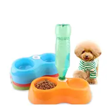2-в-1 домашнее животное для кормления питья чаша автоматический дозатор воды дома Еда кормушка для собак кошек PuppyWater миска для животных поставки 5 цветов